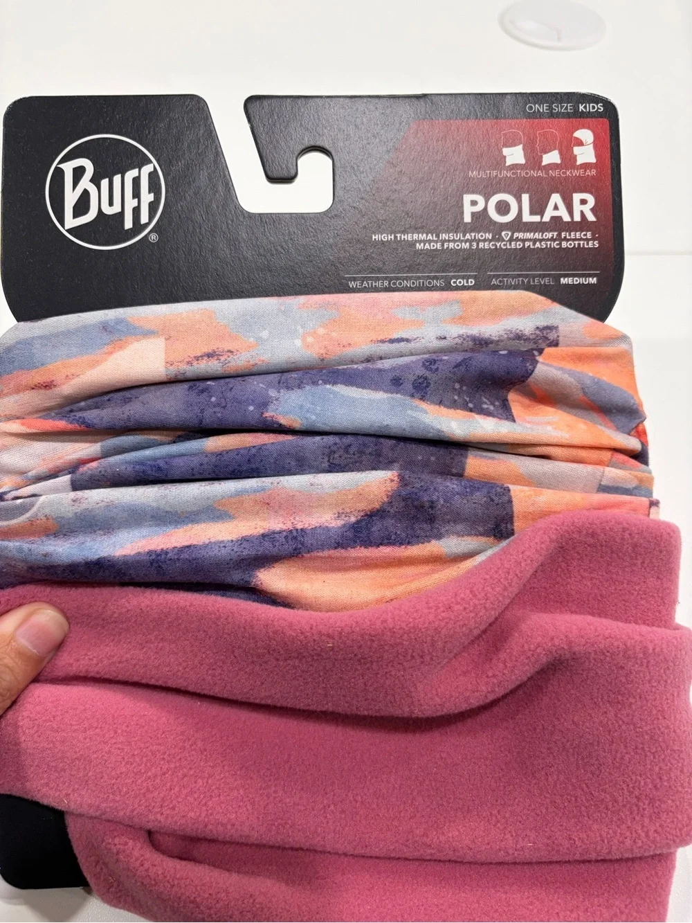 Buff Polar Tube Kids Pink NWT Ski Snowboard Fleece Neck Warmer Balaclava Hat